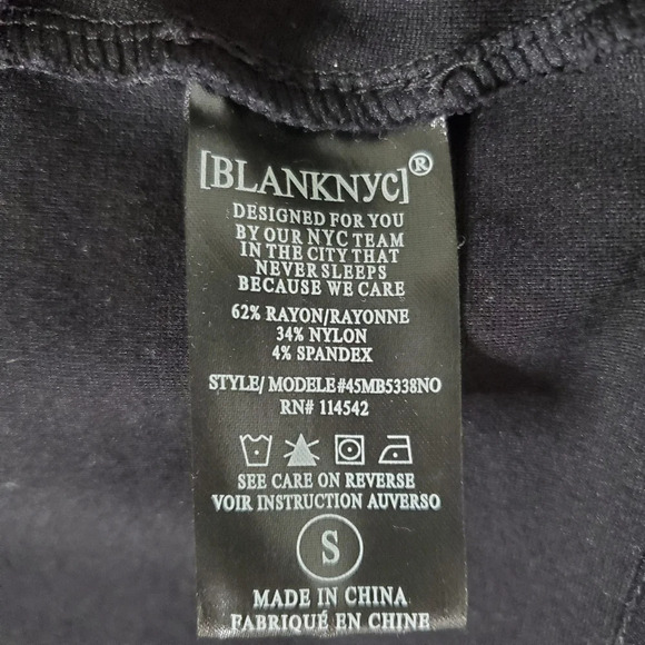 Blanknyc Cardigan Size Small Black Open Front Cropped Hooded Moto Jacket Biker - Picture 11 of 11